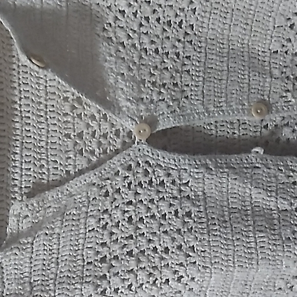 Eddie Bauer Hand-Crocheted Cream Grandma Knit Large Cottagecore Sweater - Picture 2 of 4